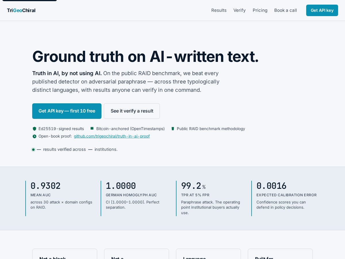 Landing-page snapshot of trigeochiral.com