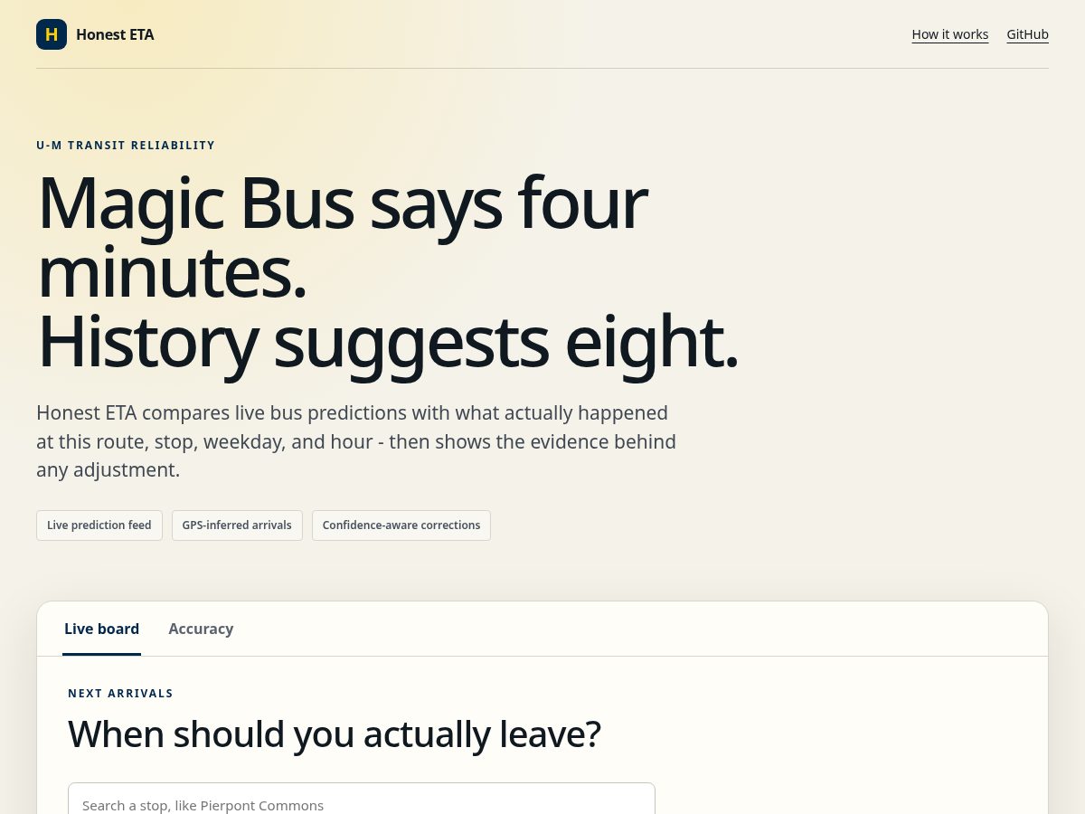 Landing-page snapshot of truebluetransit.com