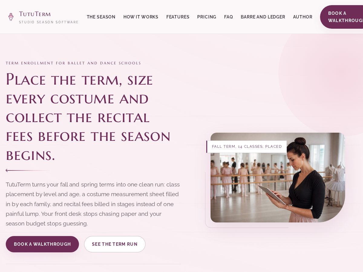 Landing-page snapshot of tututerm.com