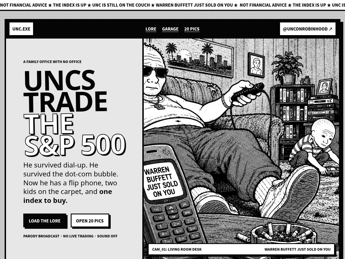 Landing-page snapshot of unchood.fun