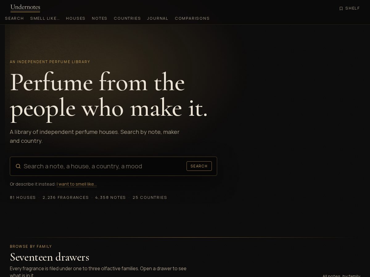 Landing-page snapshot of undernotes.com