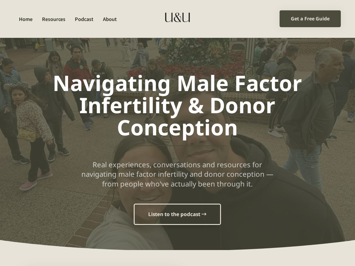 Landing-page snapshot of unfertileandunfiltered.com