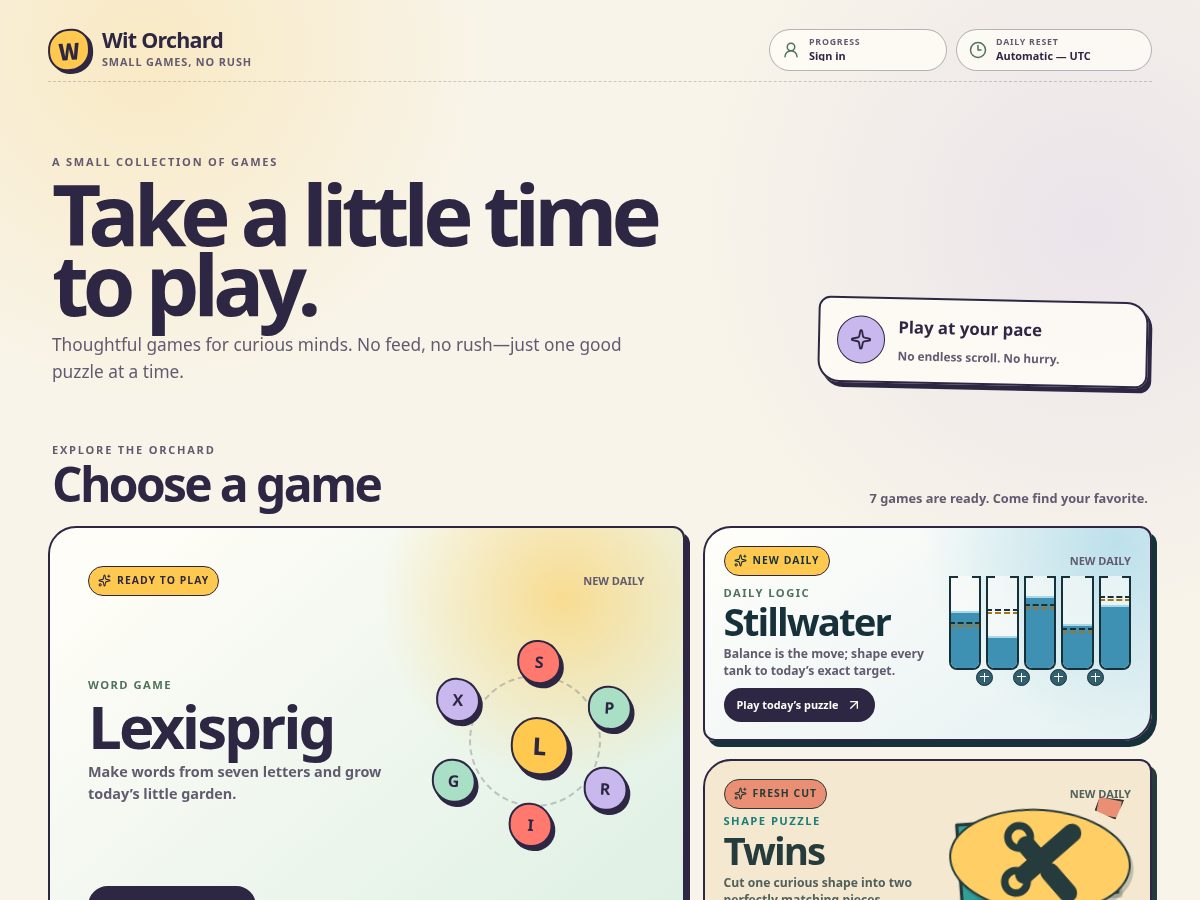 Landing-page snapshot of witorchard.com