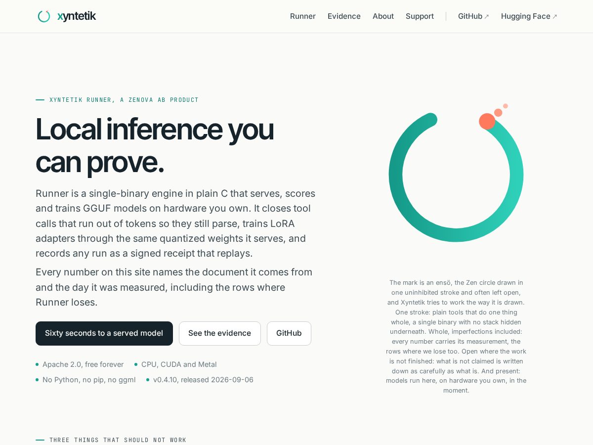 Landing-page snapshot of xyntetik.com
