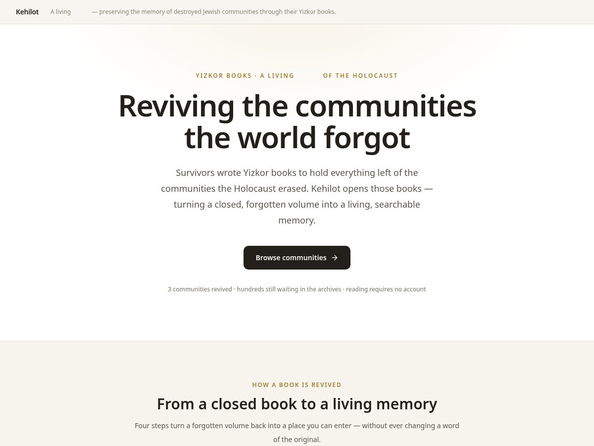 Landing-page snapshot of yadkehilot.com