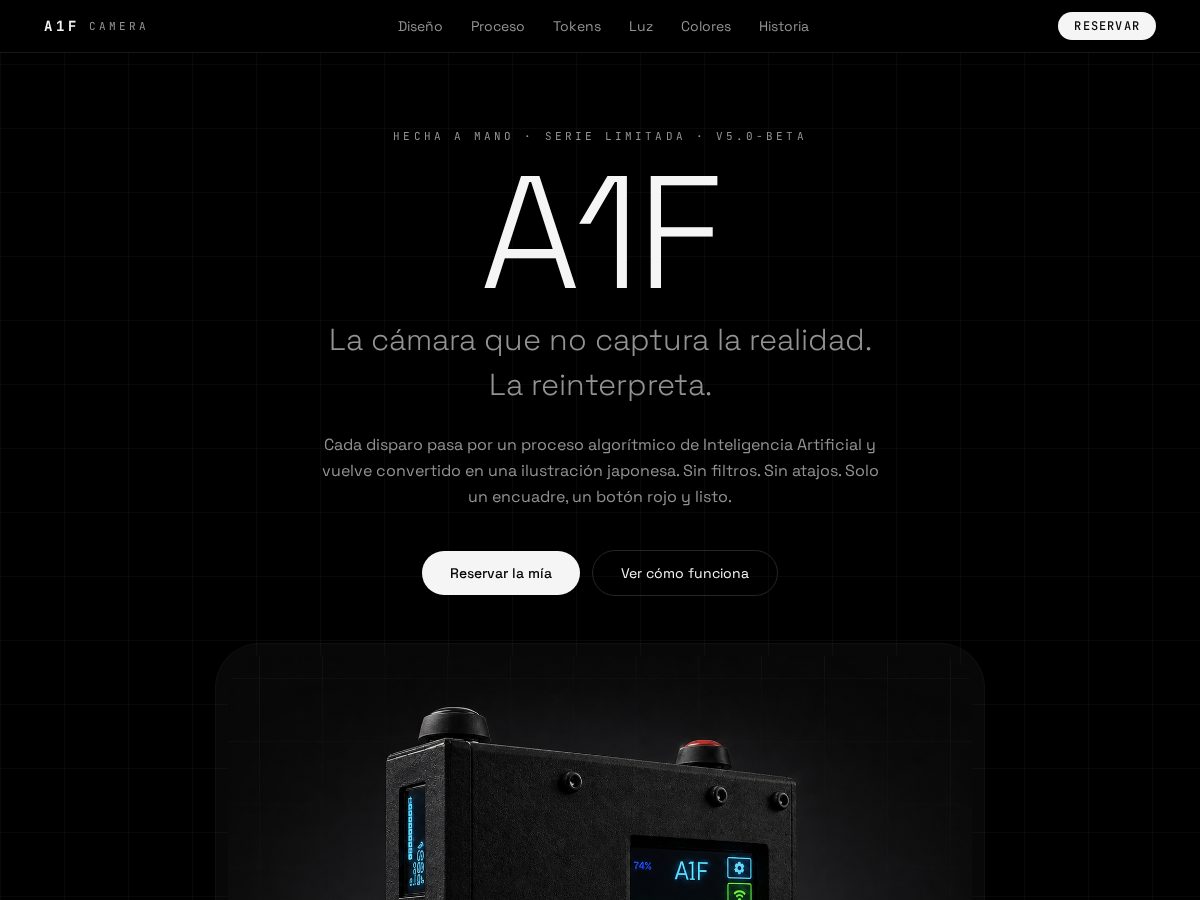 Landing-page snapshot of a1fcamera.com