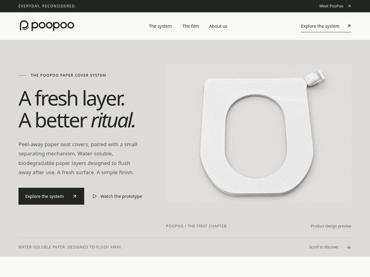 Landing-page snapshot of aipoopoo.com