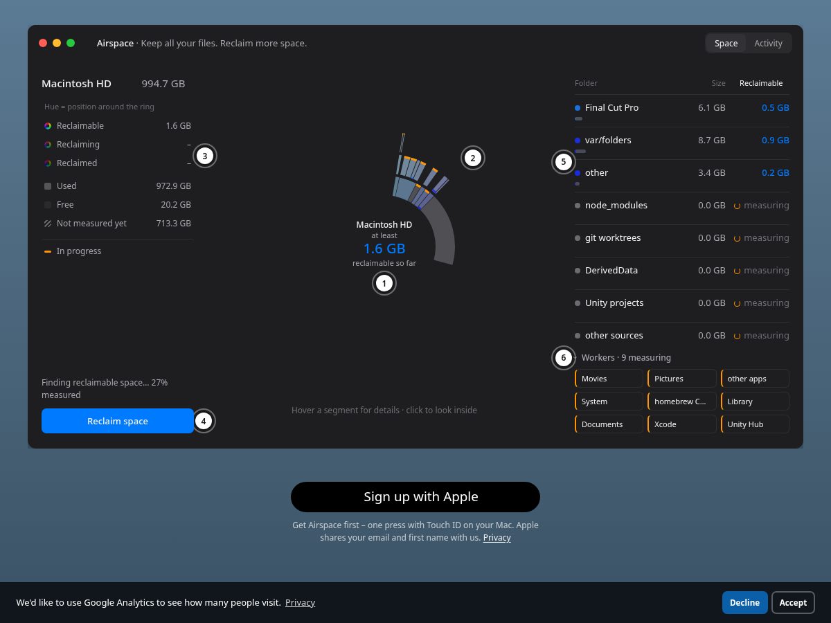 Landing-page snapshot of airspacemac.com