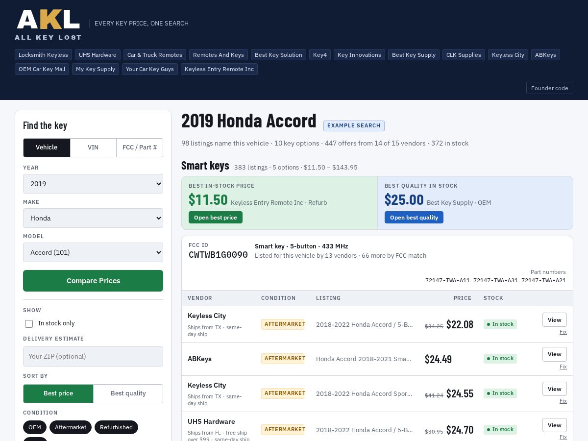 Landing-page snapshot of aklapp.com