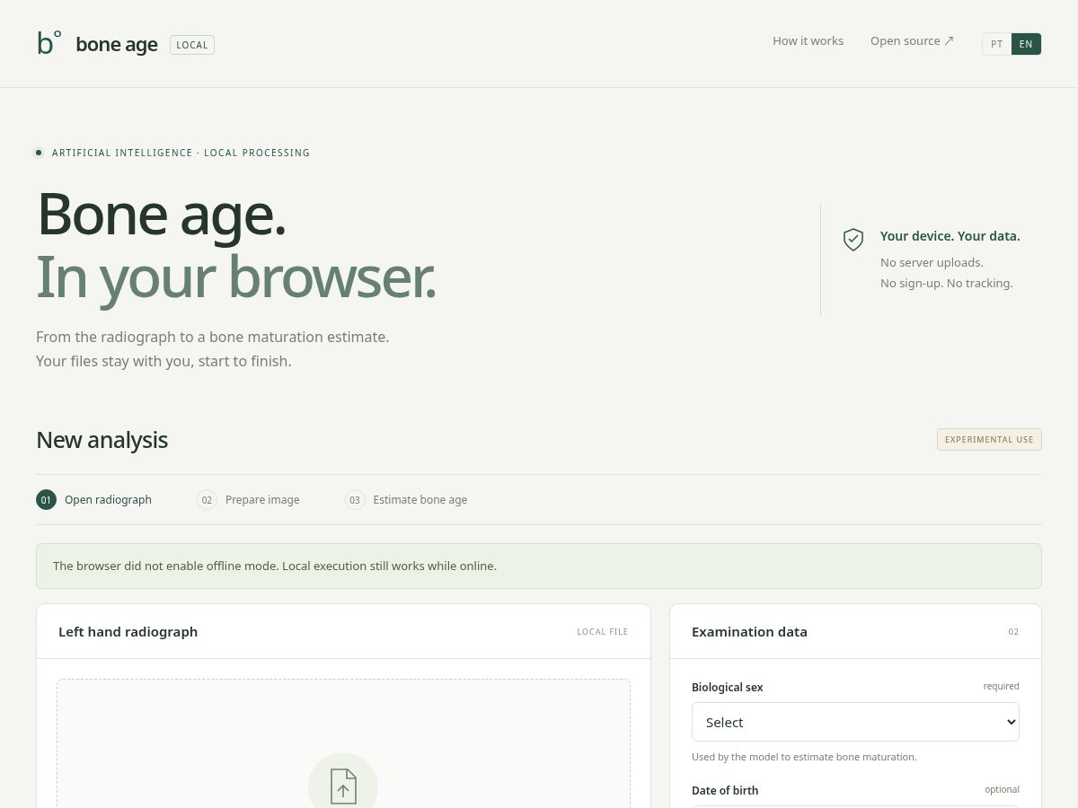 Landing-page snapshot of bone-age.app