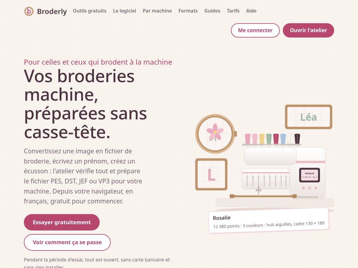 Landing-page snapshot of broderly.com