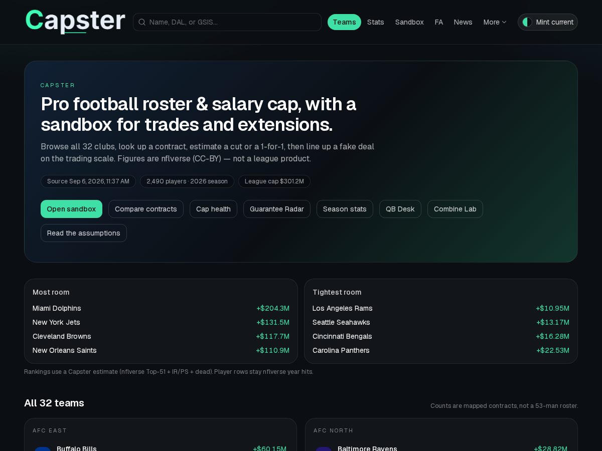 Landing-page snapshot of capsterapp.com