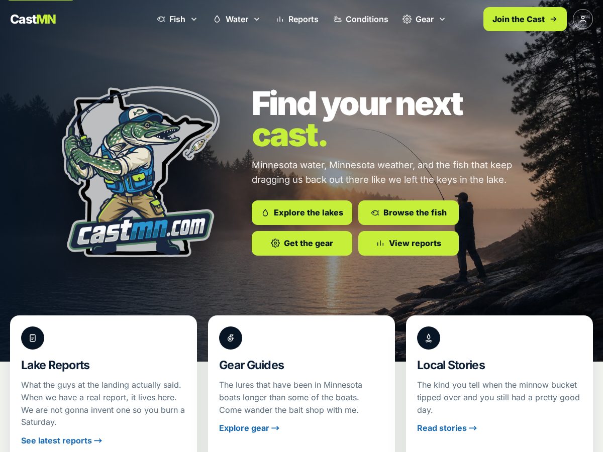 Landing-page snapshot of castmn.com