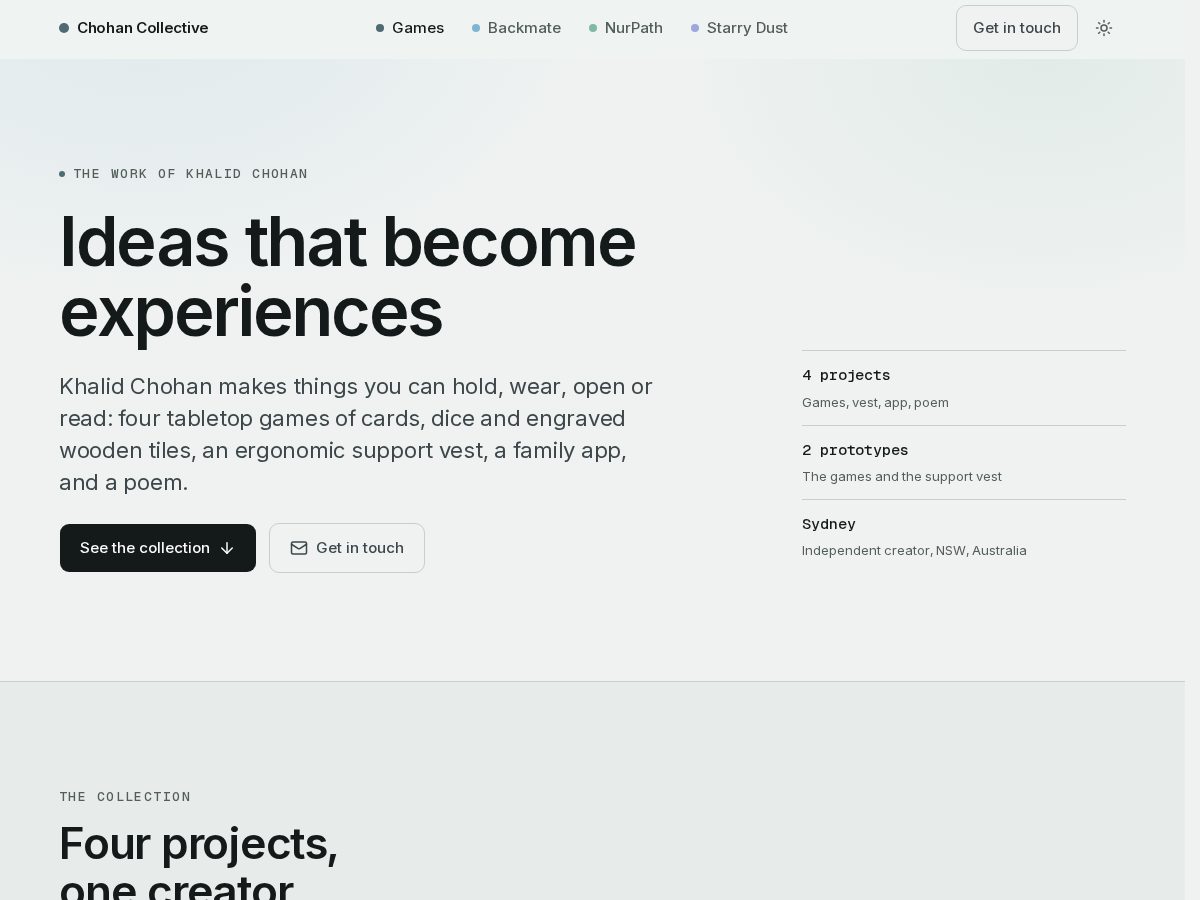 Landing-page snapshot of chohancollective.com