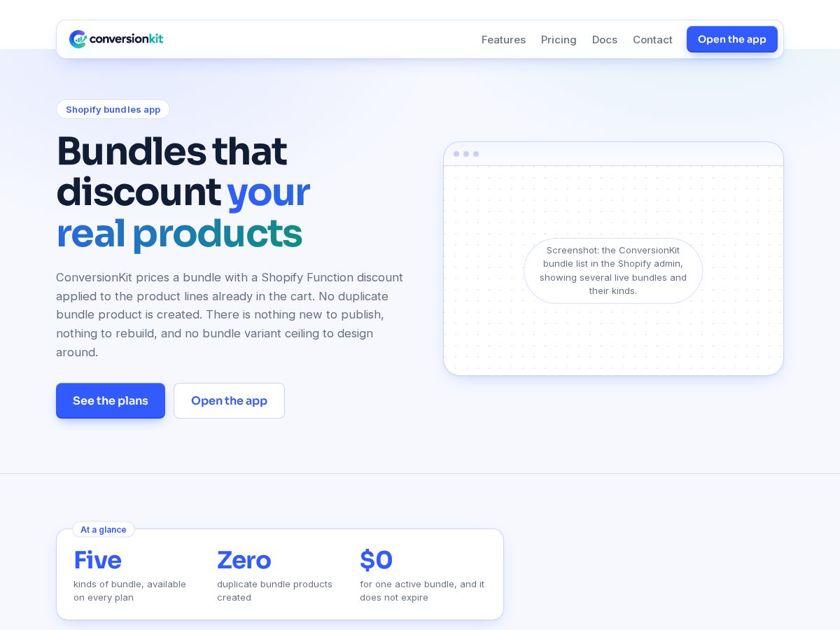 Landing-page snapshot of conversionkit.app