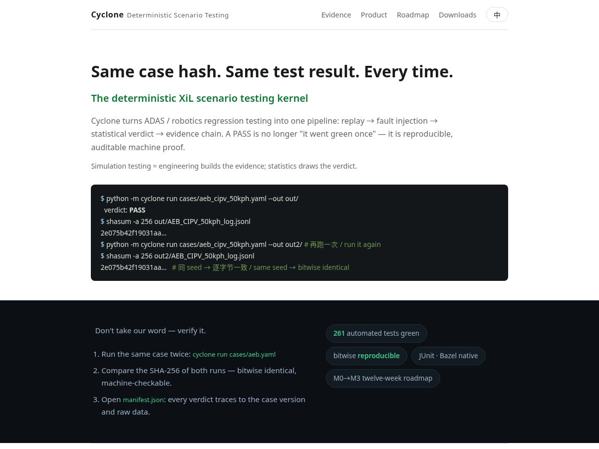 Landing-page snapshot of cyclone-xil.com
