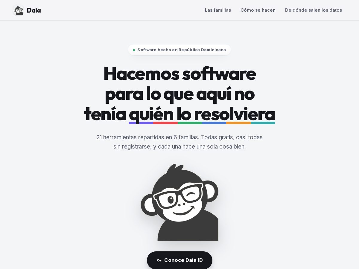 Landing-page snapshot of daiastudios.site