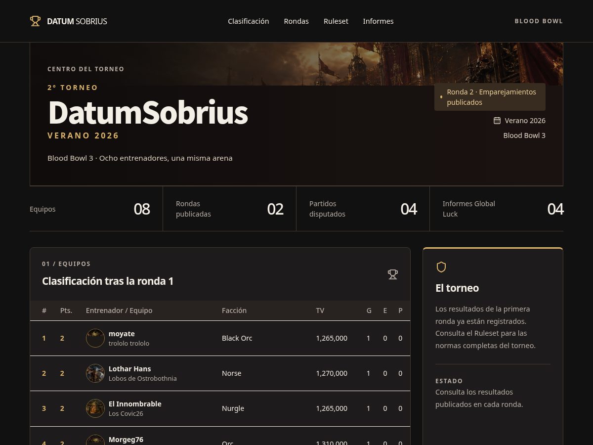 Landing-page snapshot of datumsobrius.com