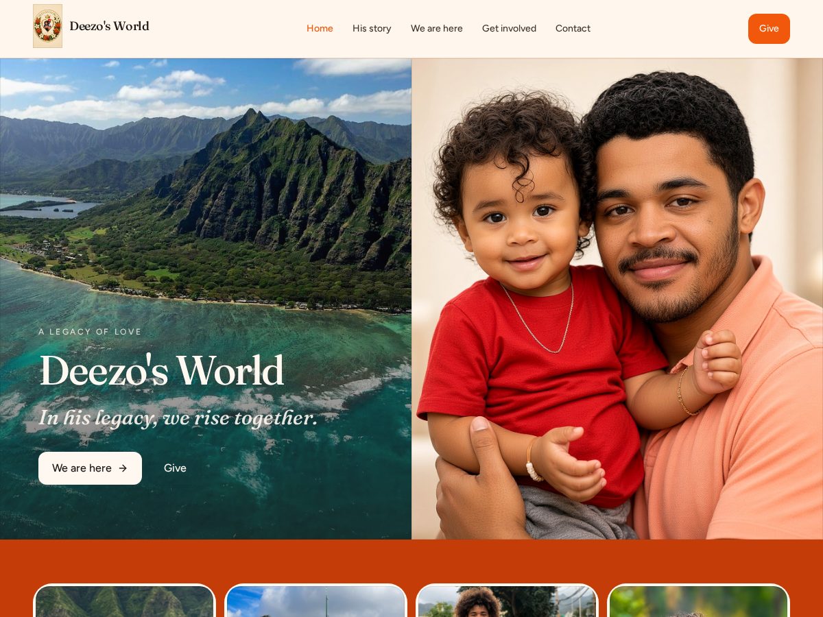 Landing-page snapshot of deezosworld.net
