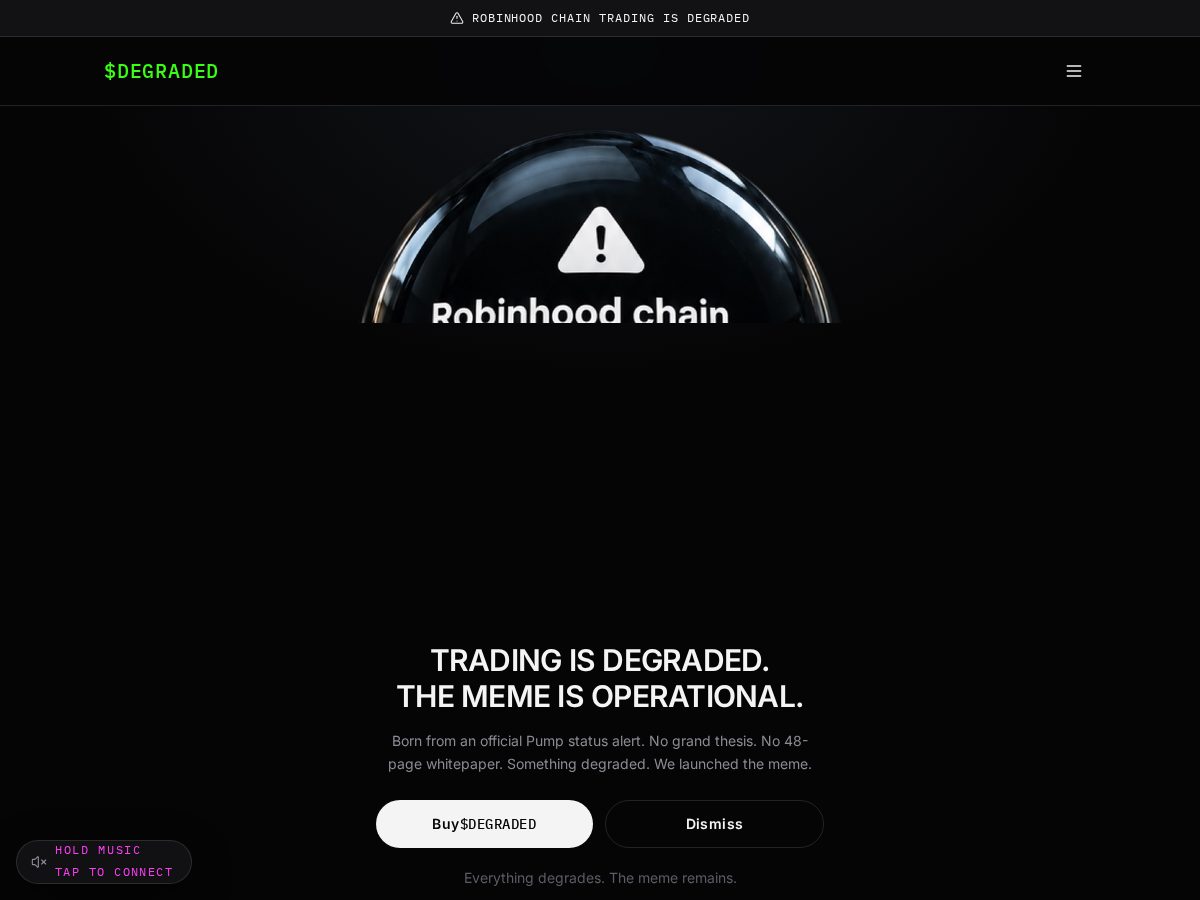 Landing-page snapshot of degraded.live