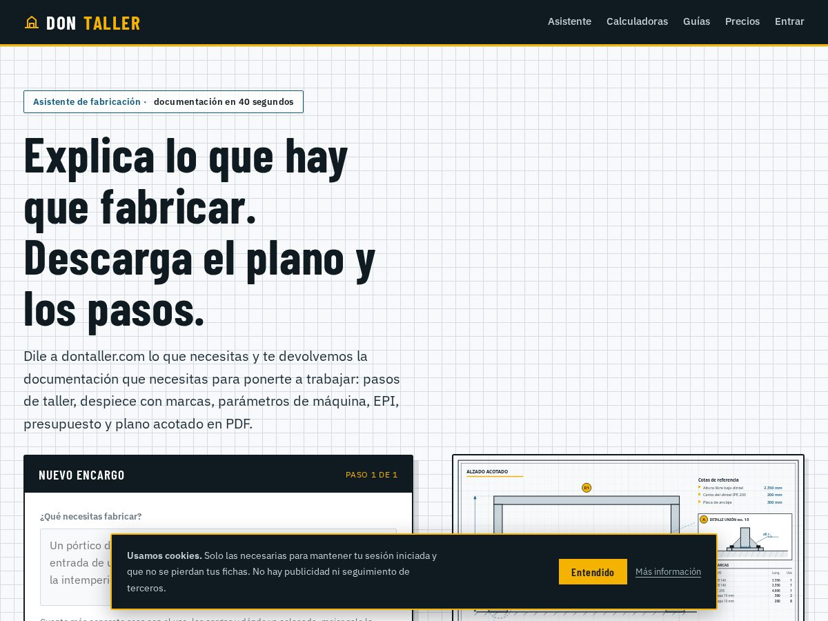 Landing-page snapshot of dontaller.com