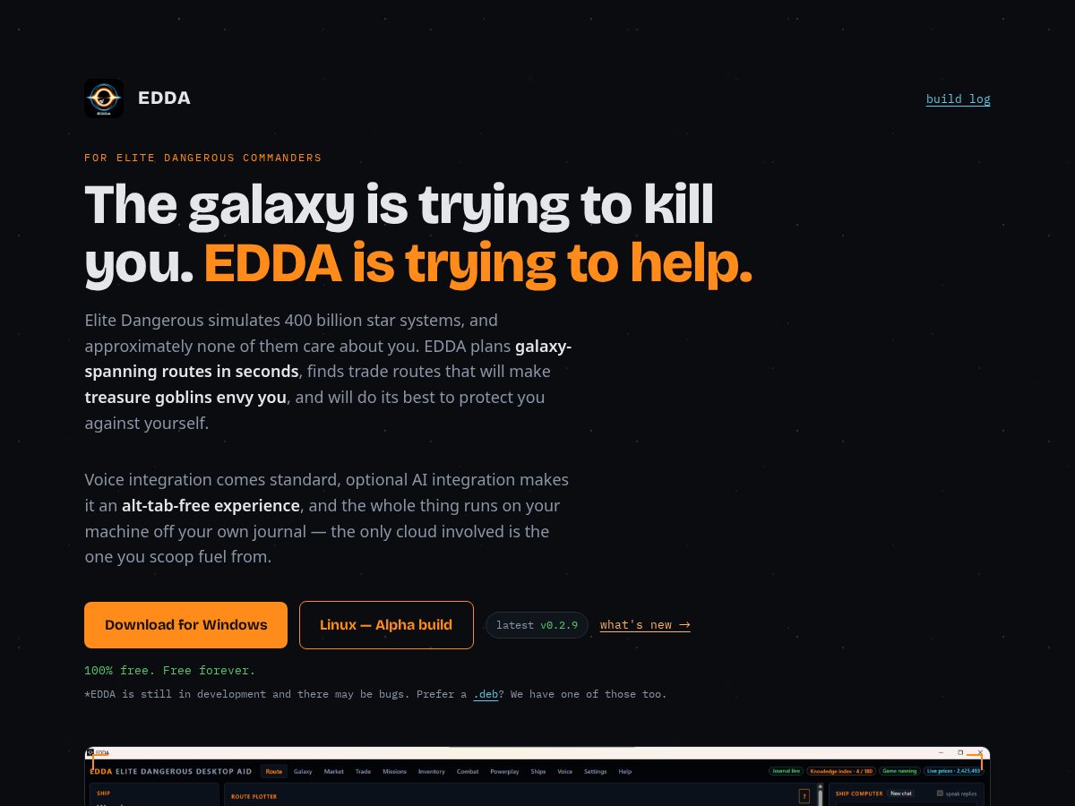 Landing-page snapshot of edda-app.com