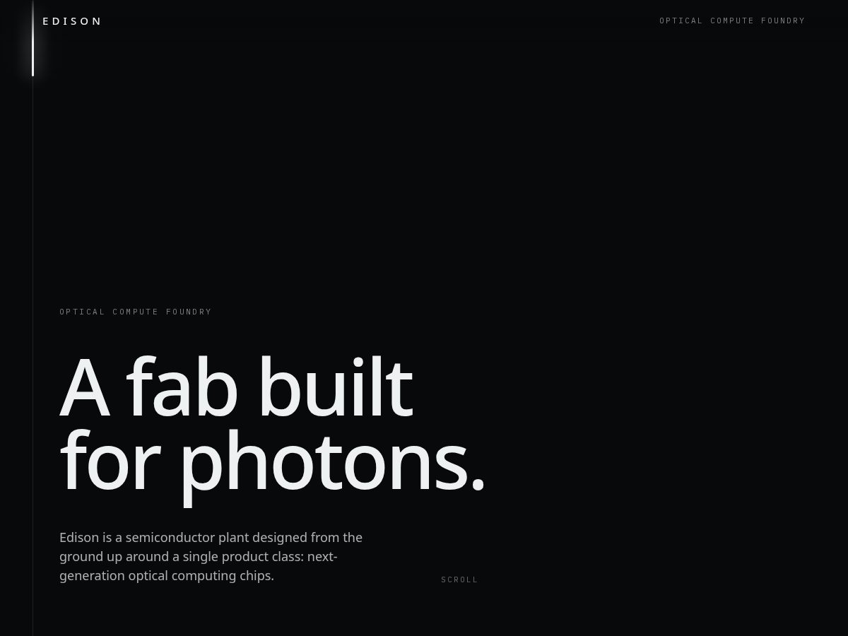 Landing-page snapshot of edisonfab.com