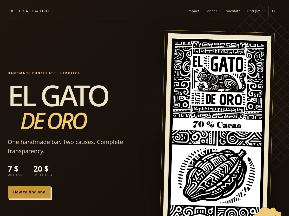 Landing-page snapshot of elgatodeoro.site