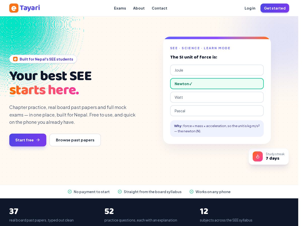 Landing-page snapshot of etayari.app