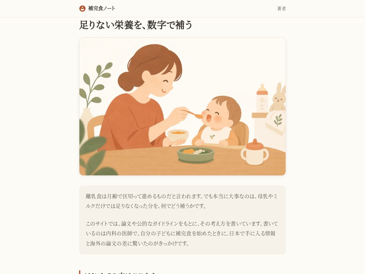Landing-page snapshot of feedingnotes.com