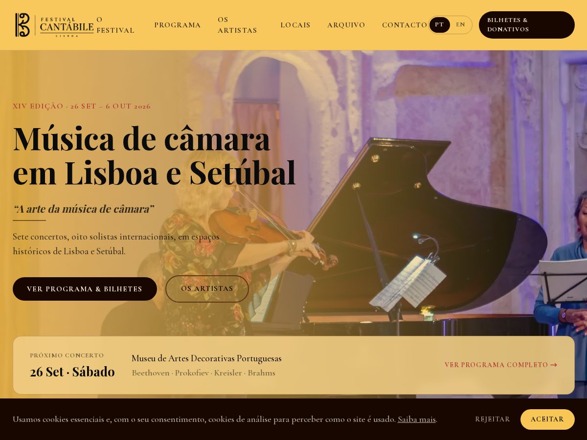 Landing-page snapshot of festivalcantabile.com