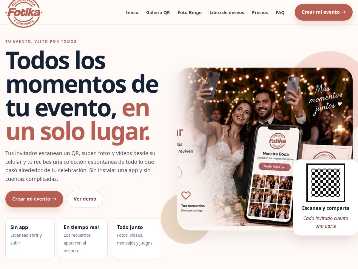 Landing-page snapshot of fotika.app