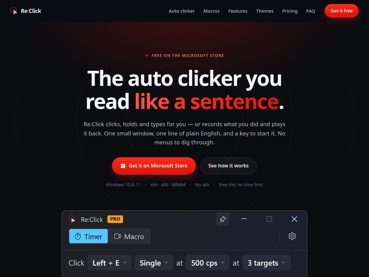 Landing-page snapshot of getre.click