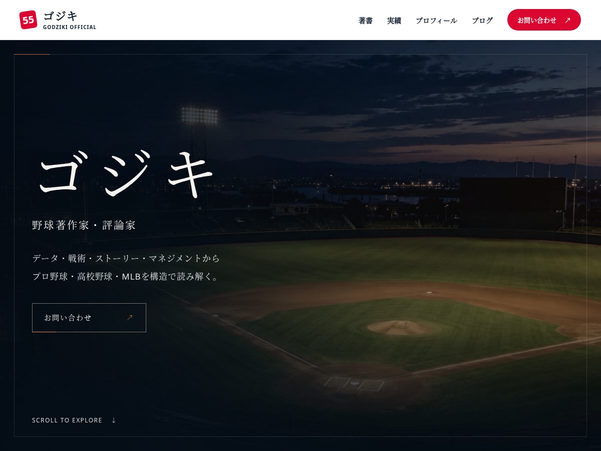 Landing-page snapshot of godziki.com