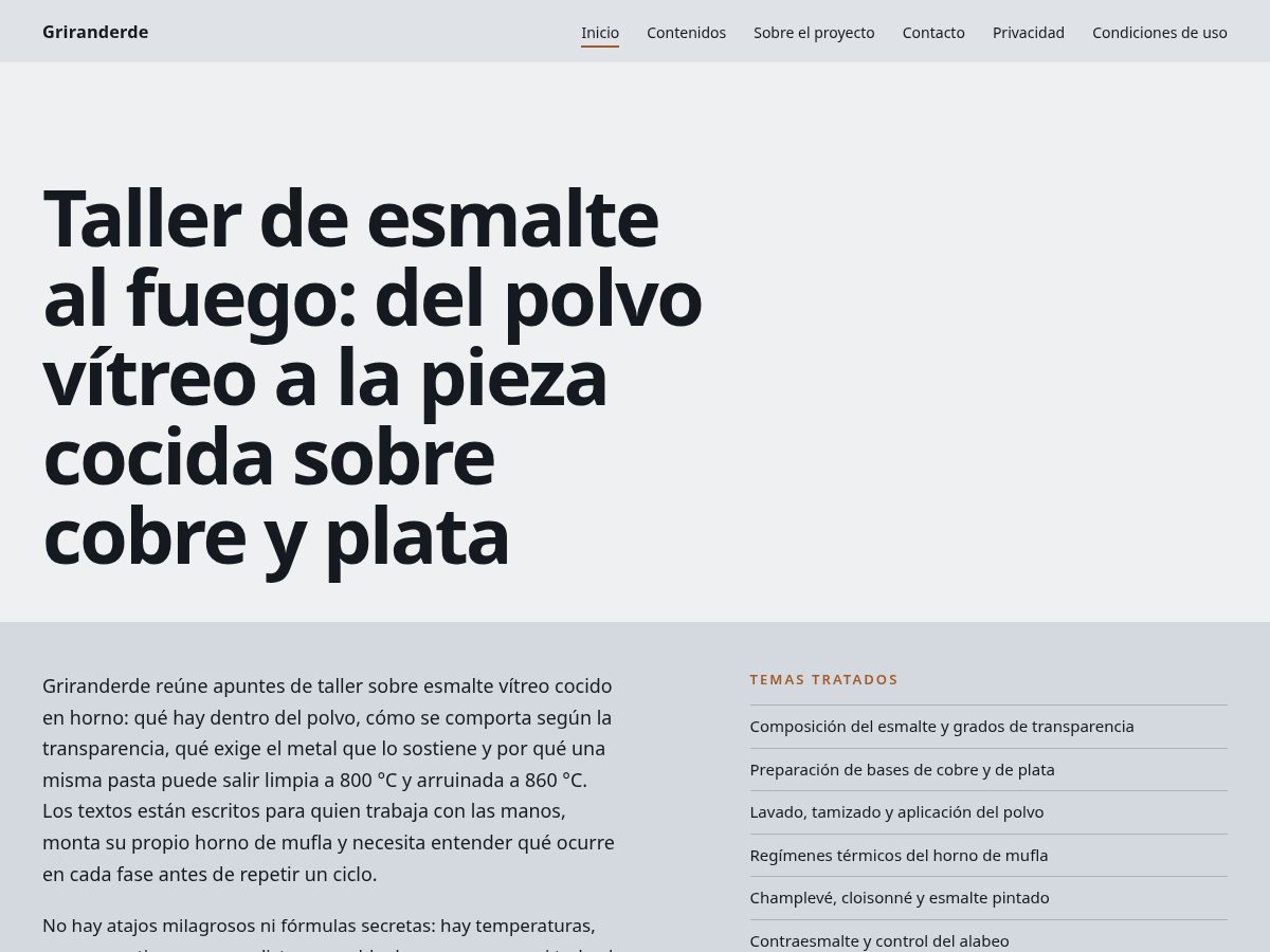 Landing-page snapshot of griranderde.world