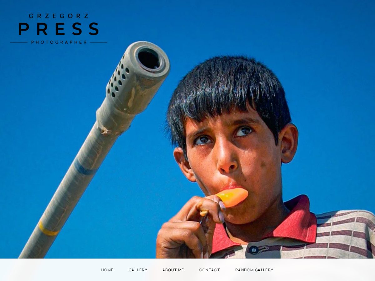 Landing-page snapshot of grzegorzpress.com