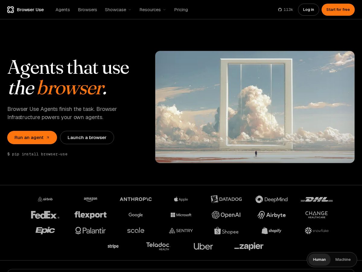 Landing-page snapshot of hellobrowseruse.com