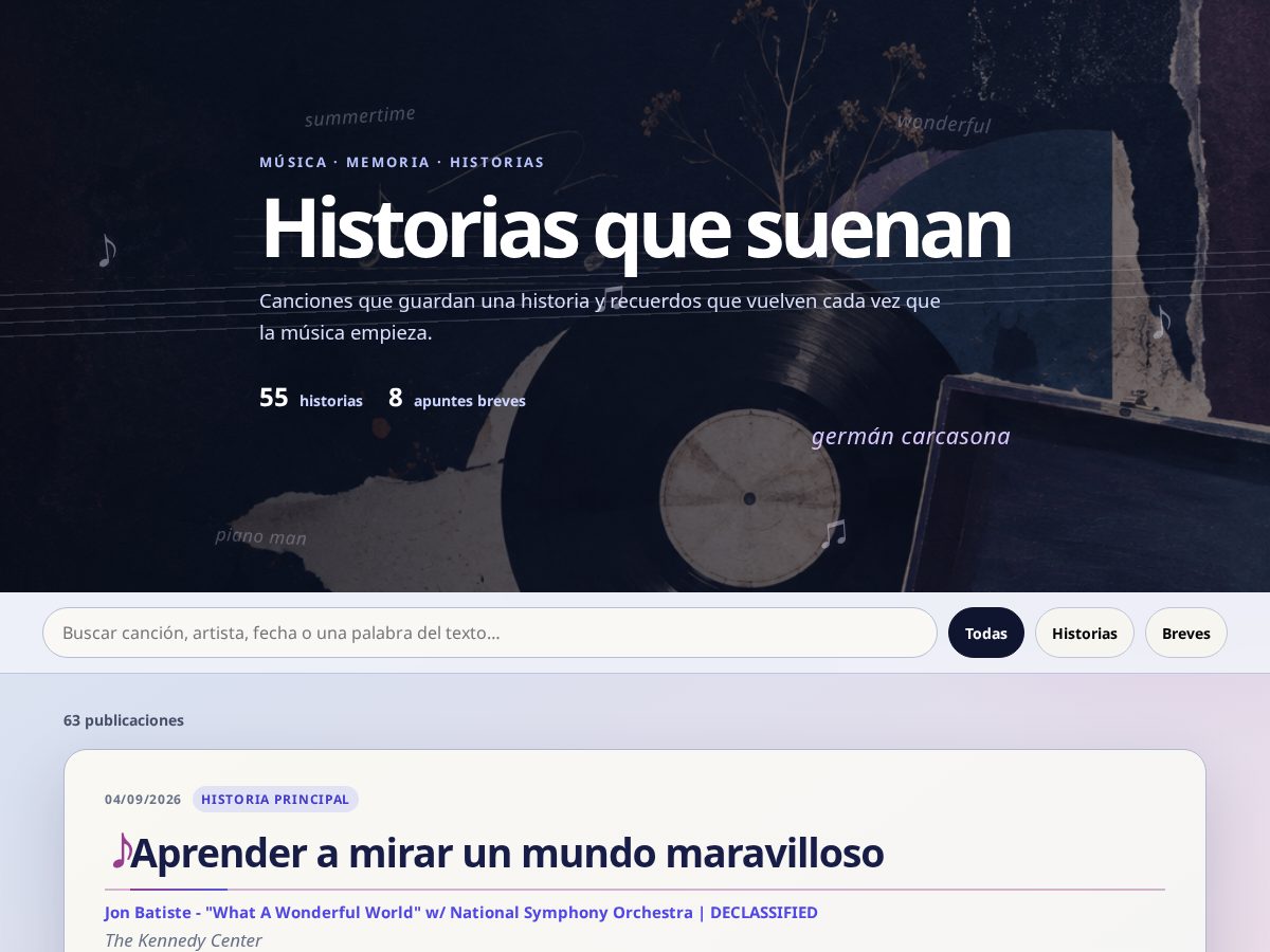 Landing-page snapshot of historiasquesuenan.com