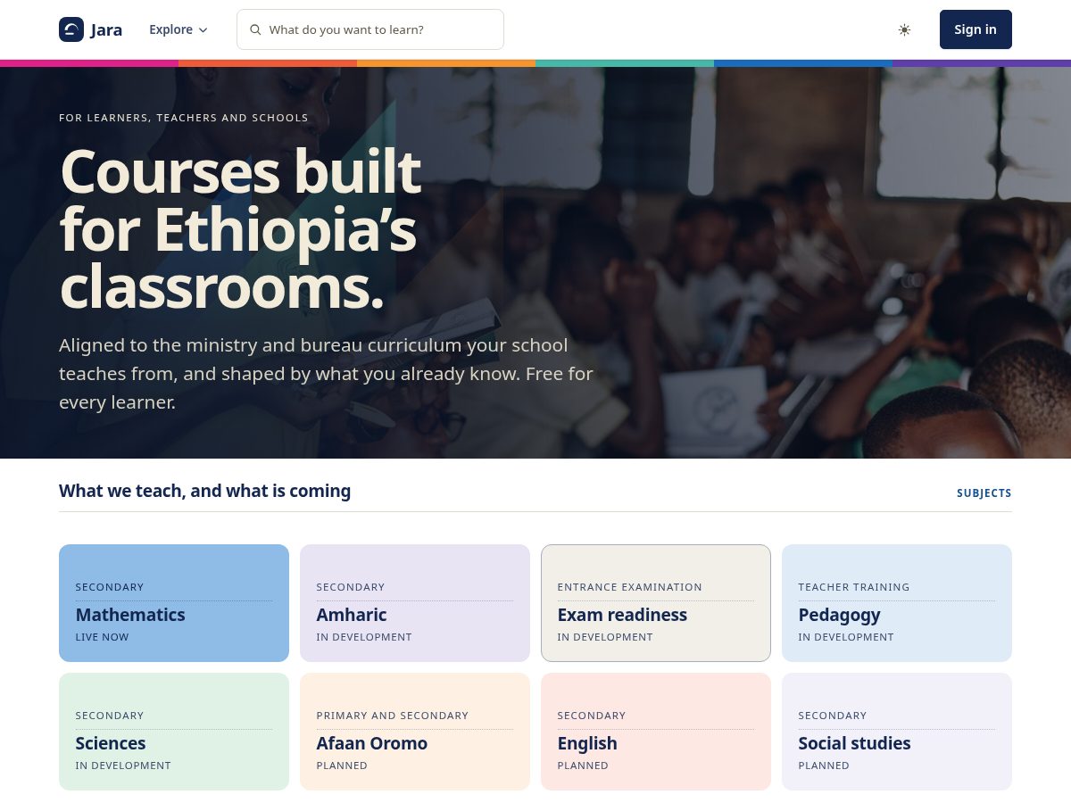 Landing-page snapshot of jaraed.org