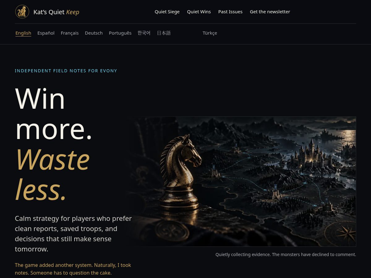 Landing-page snapshot of katsquietkeep.com