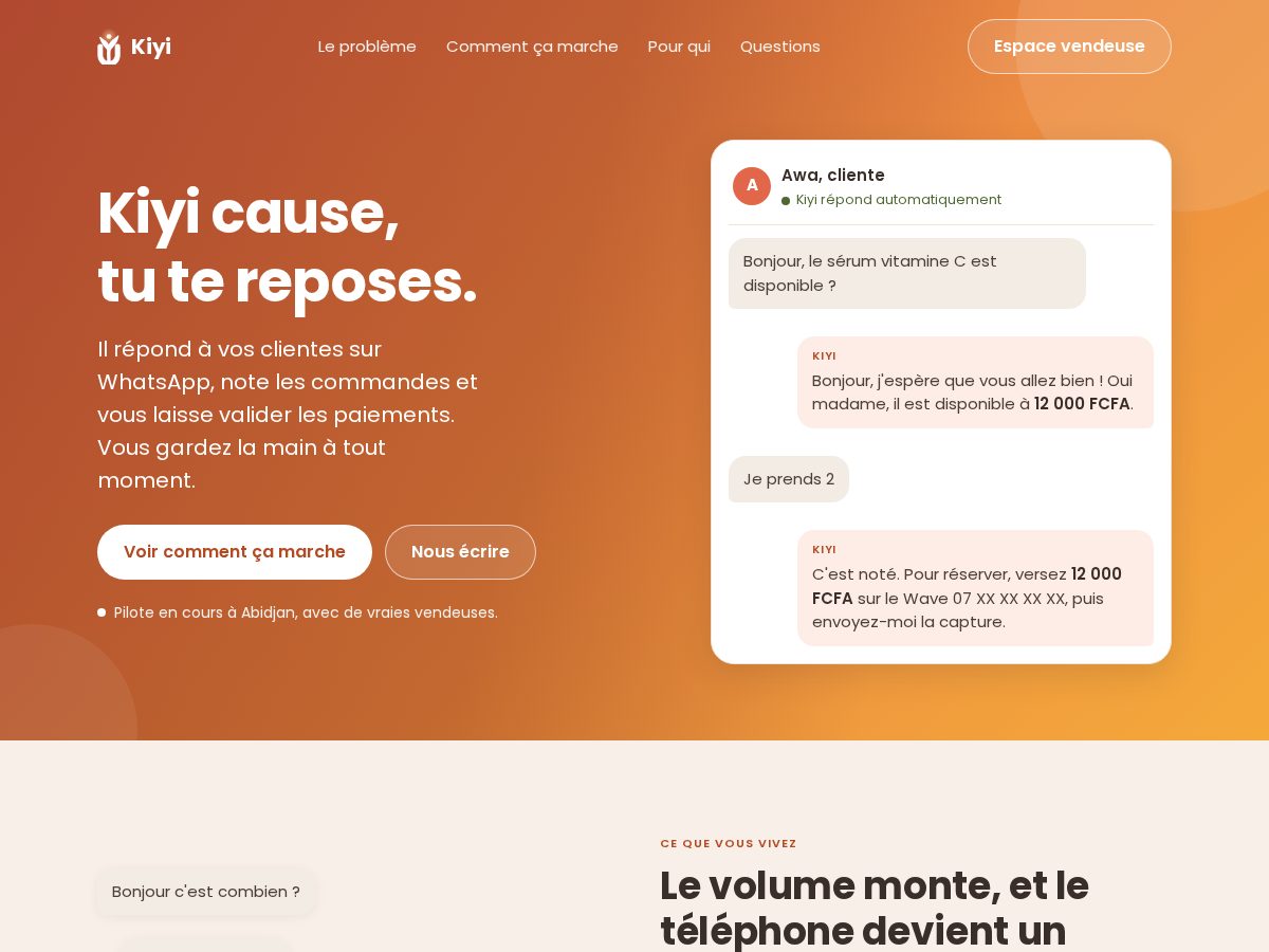 Landing-page snapshot of kiyi.app
