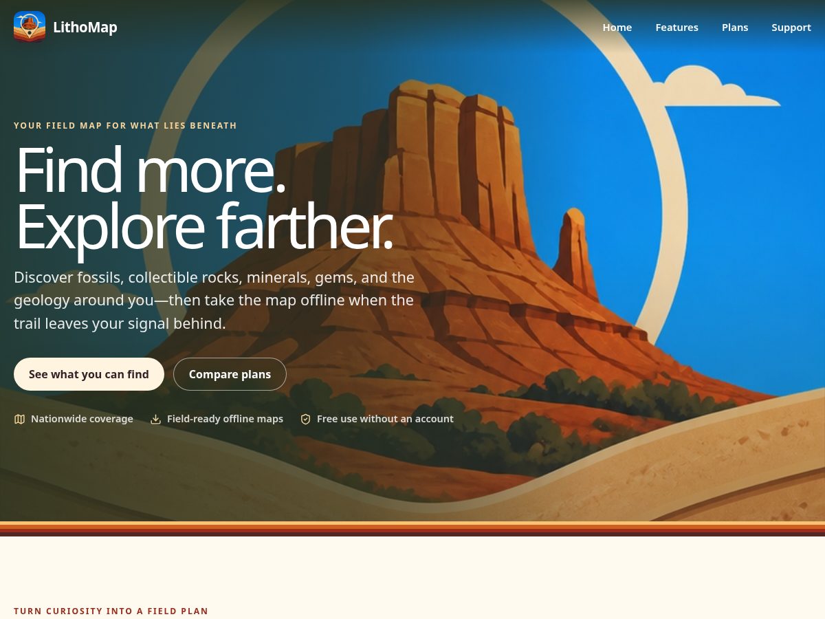 Landing-page snapshot of lithomap.app