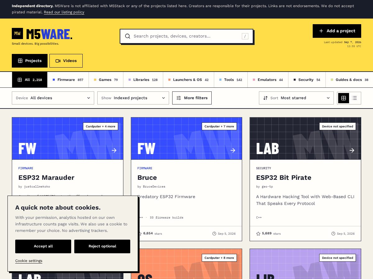Landing-page snapshot of m5ware.com