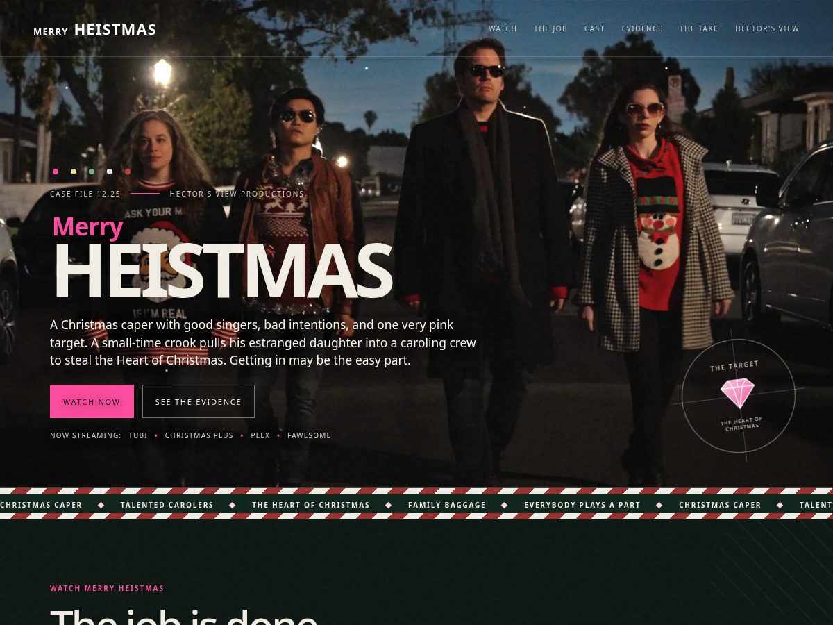 Landing-page snapshot of merryheistmas.com