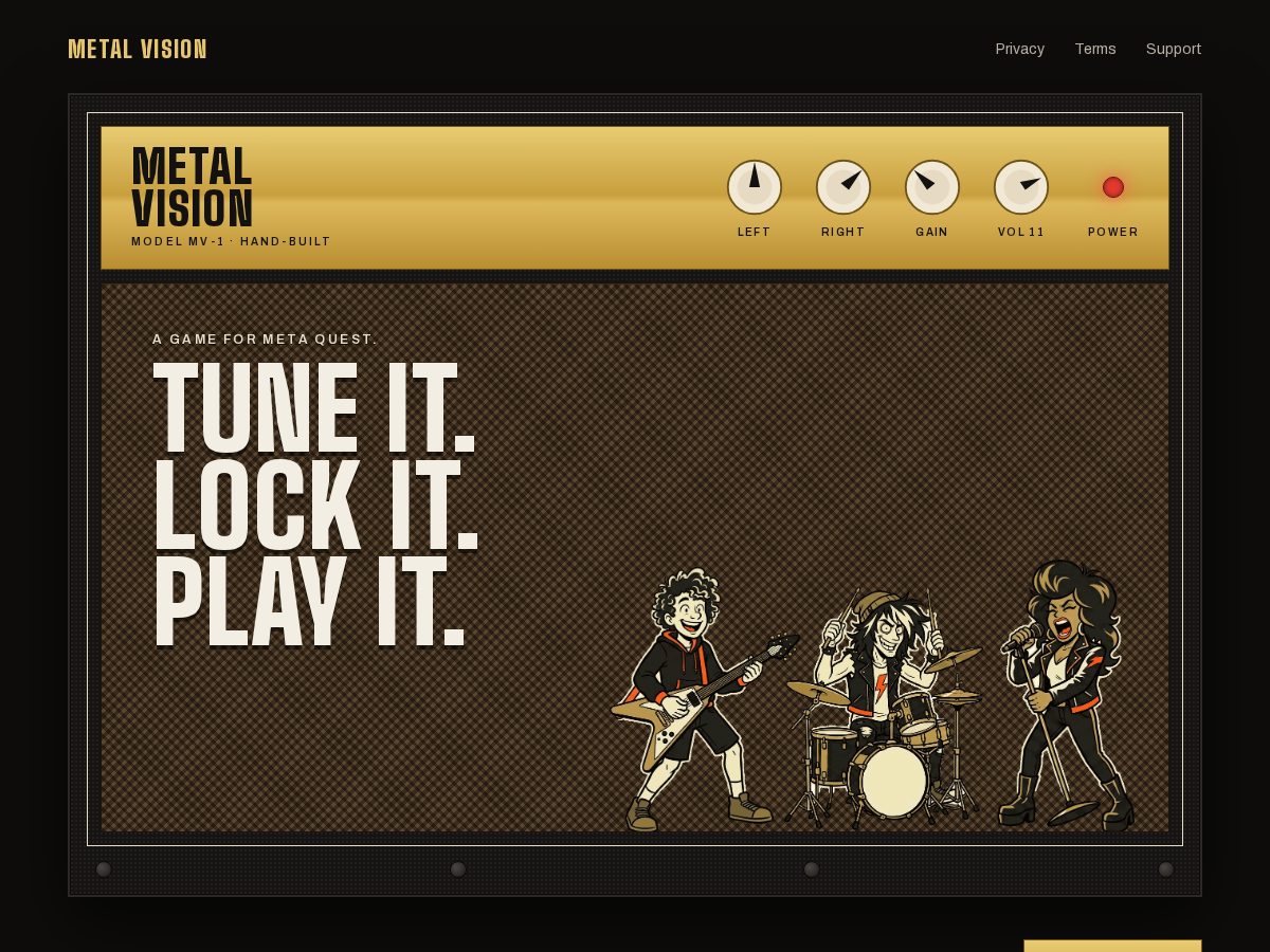 Landing-page snapshot of metalvision.app