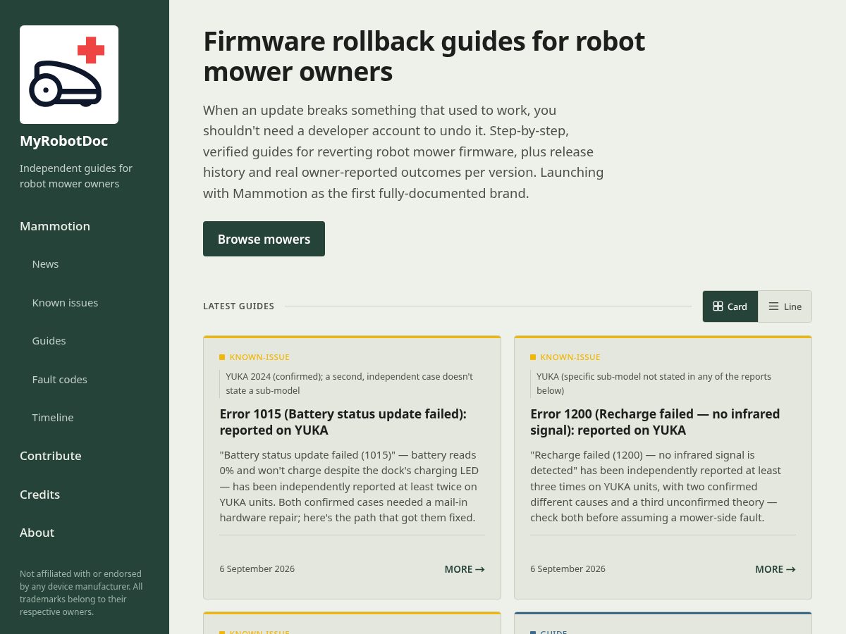 Landing-page snapshot of myrobotdoc.com