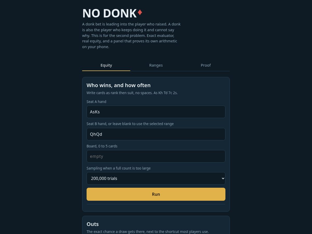 Landing-page snapshot of nodonk.com