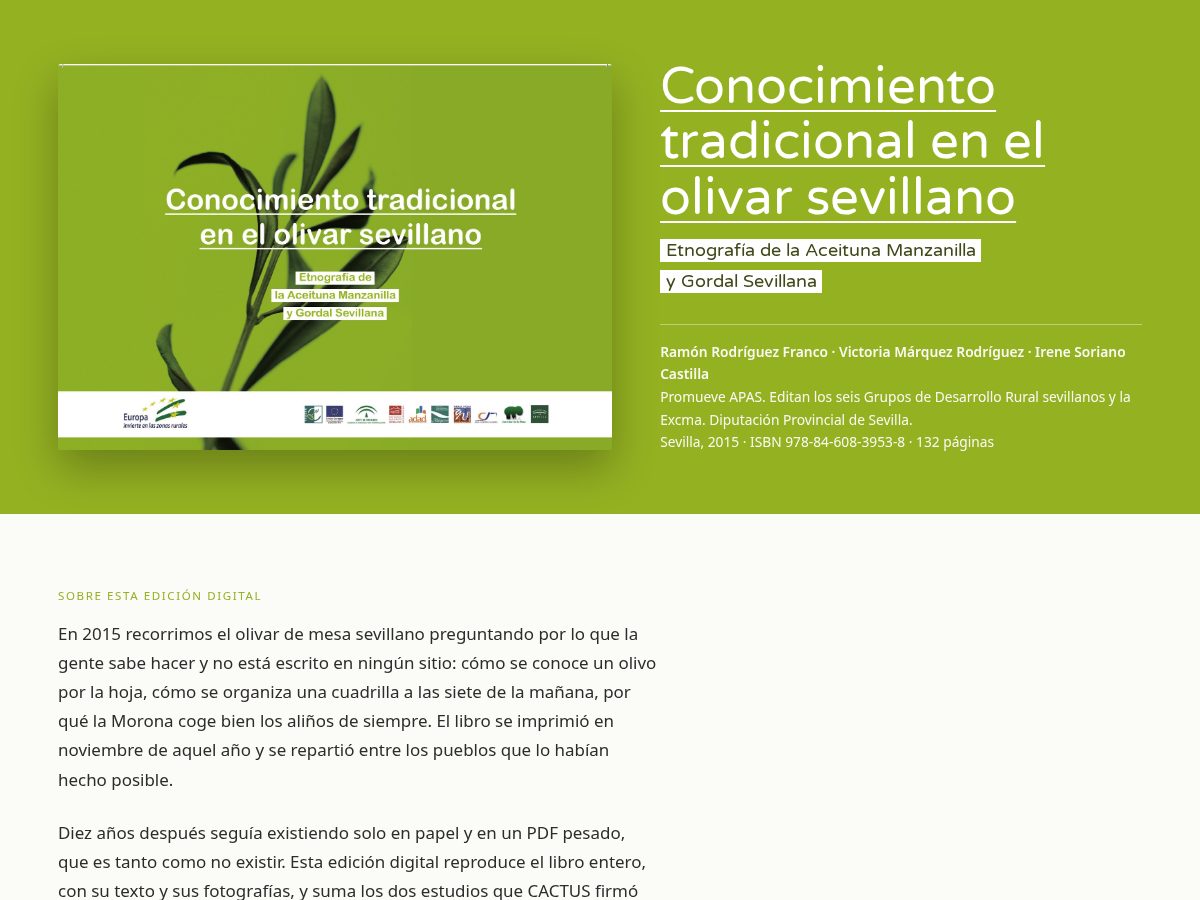 Landing-page snapshot of olivarsevillano.com