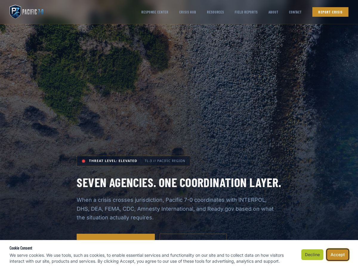 Landing-page snapshot of pacific7-0.foundation