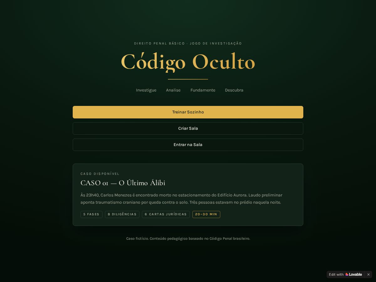 Landing-page snapshot of penaldetectives.app
